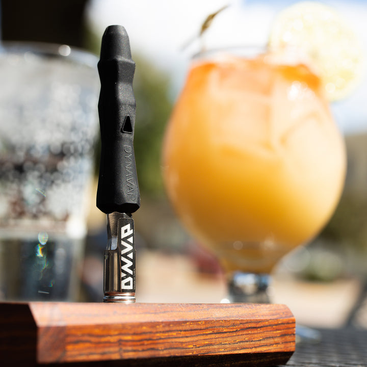DynaVap the b Vaporizer outside cocktails