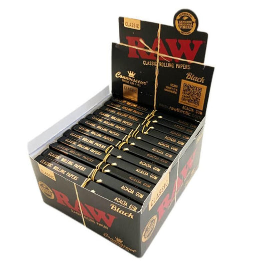 RAW Black Kingsize Slim Rolling Papers & Tips