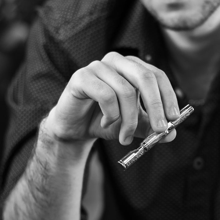 dynavap M7 vaporizer In Hand close up